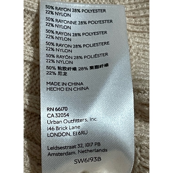 Anthropologie Flat White Cable Knit Cream Ruffle Sweater Dress NWT SZ XL - Picture 9 of 12